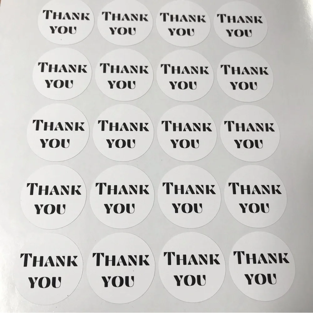 48 thank you stickers 1.5”